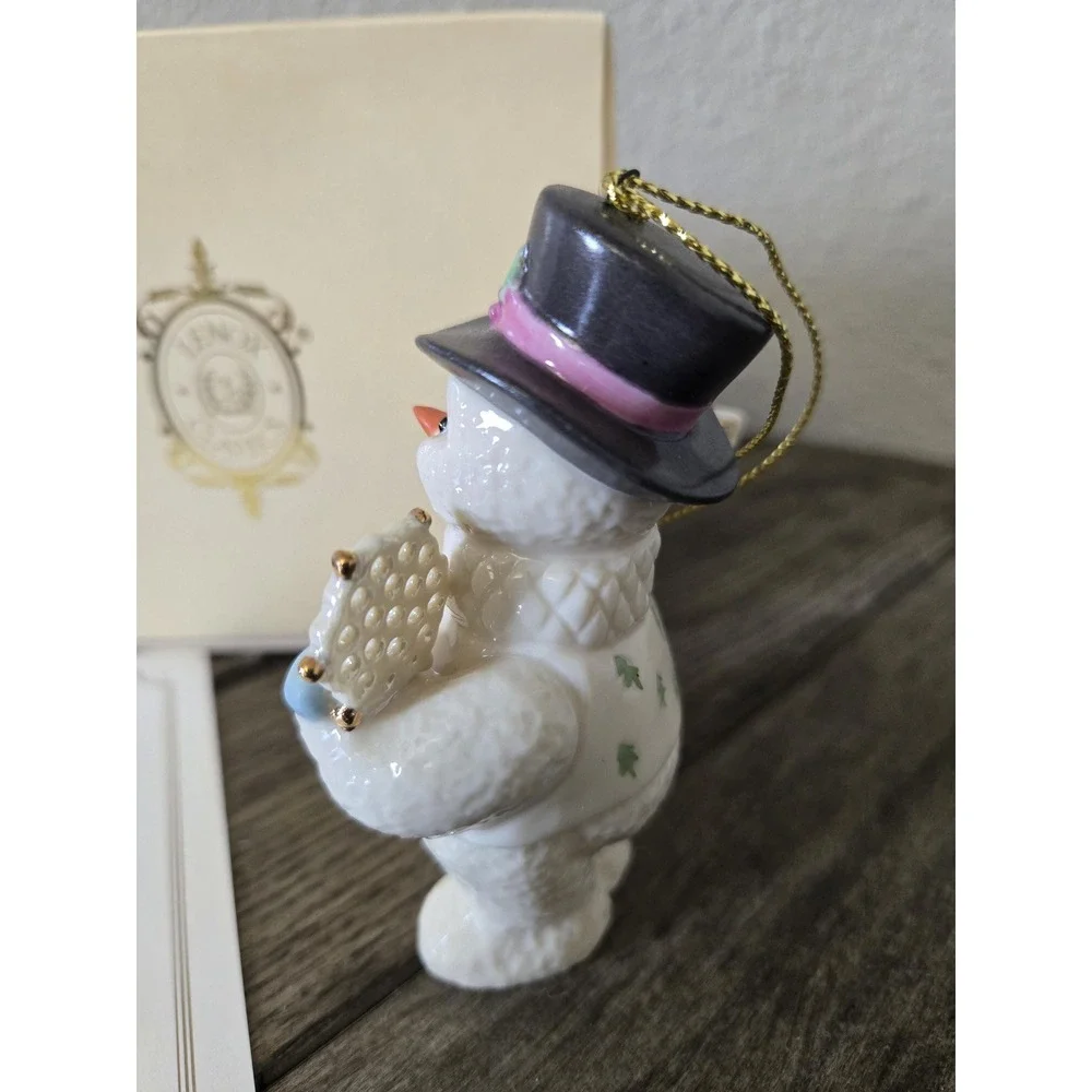 Vintage Lenox Christmas Ornament 2005 Snowman A Chilly Christmas Snowflake Tree